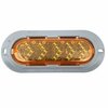 Truck-Lite Sequential Arrow, Led, Yellow Oval, 25 Diode, Auxiliary Turn Signal, Gray Flange Mount 60282Y